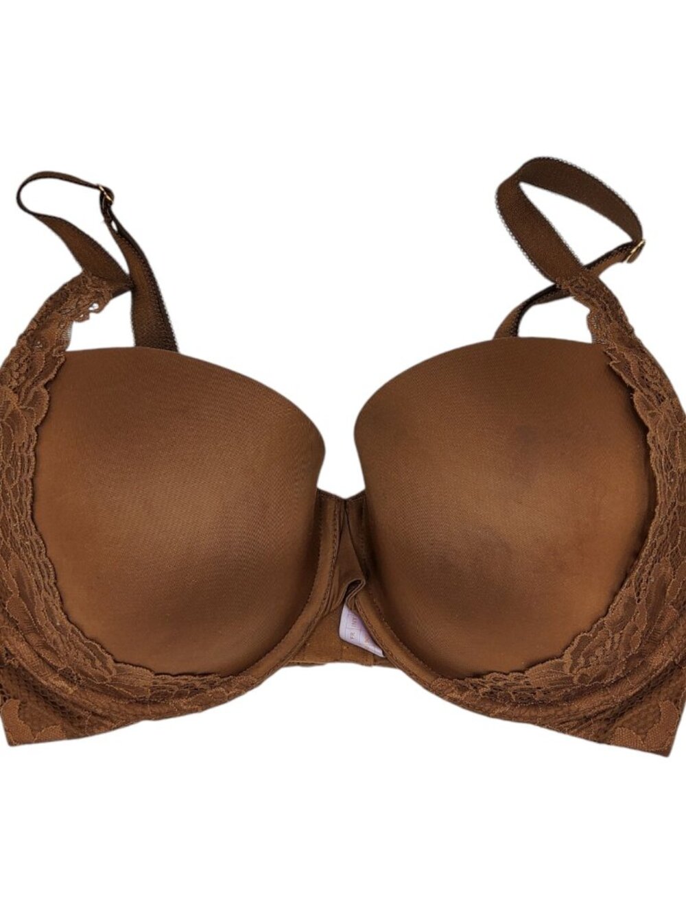 Savage X Fenty Bra 34DD Brown Sugar Lace Lightly Lined Demi Cup Underwire